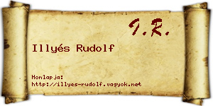 Illyés Rudolf névjegykártya